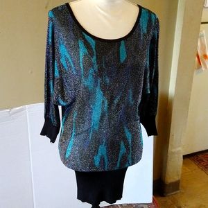 VGUC. Express design studio glittery long top.